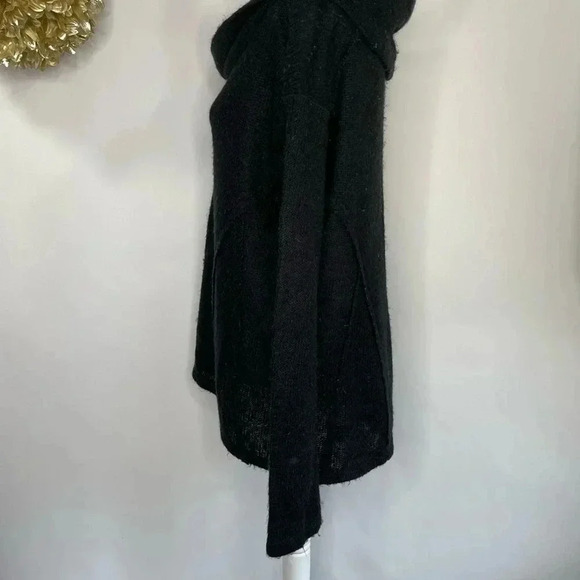 Sanctuary Womens Pullover Sweater Black Long Sleeve Cowl Neck Open Knit L - Picture 3 of 5